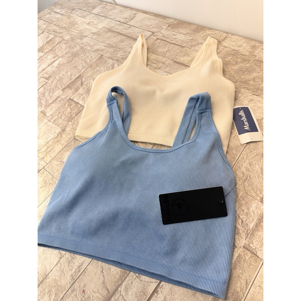 2-PACK 90 DEGREEBY REFLEX FLEX FOR IT SEAMLESS RIB KNIT T-BACK SPORTS BRA SET L - Picture 6 of 9